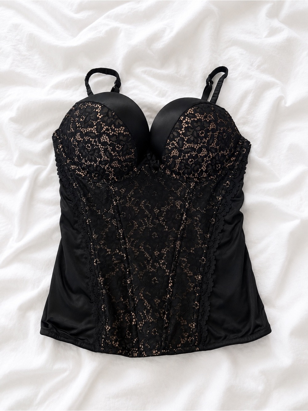 Victoria's Secret Black Lace Bustier Camisole